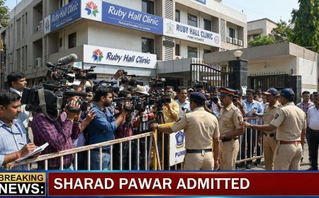 Sharad Pawar Hospitalized: Doctors Reveal Chest Infection Cause; Condition Stable at Ruby Hall Clinic