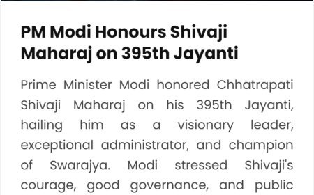 PM Modi Pays Homage to Chhatrapati Shivaji Maharaj on Jayanti