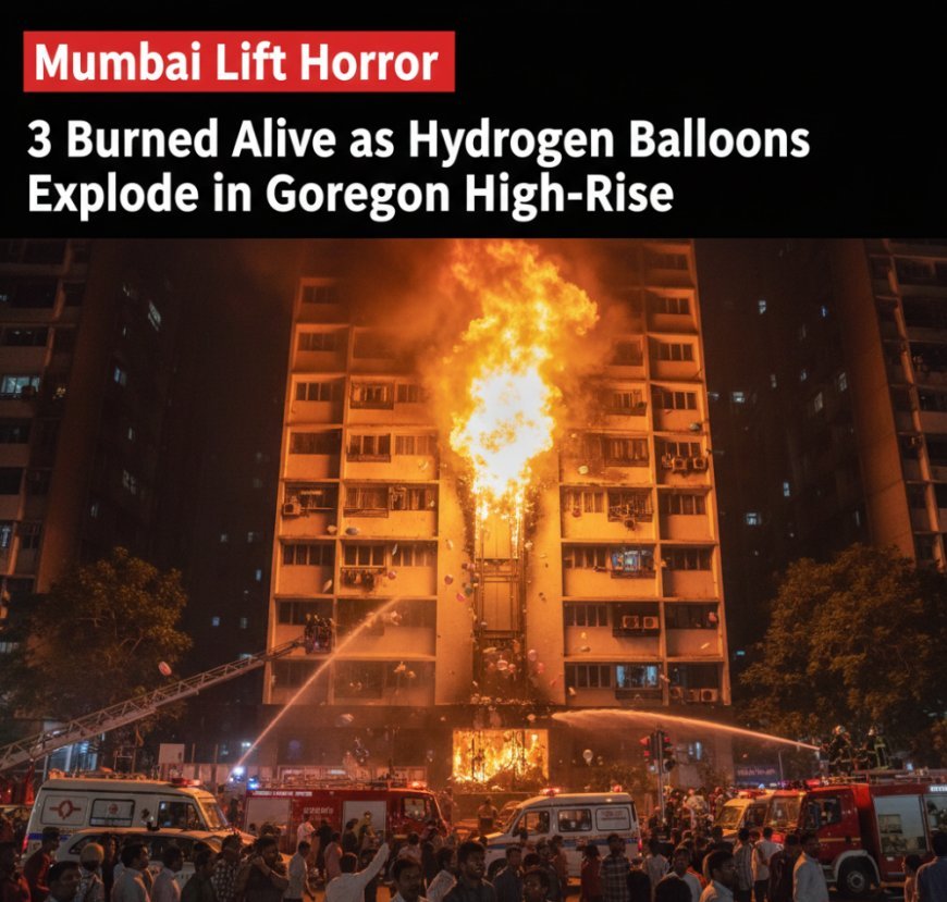 Mumbai Lift Horror: 3 Burned Alive as Hydrogen Balloons Explode in Goregaon High-Rise