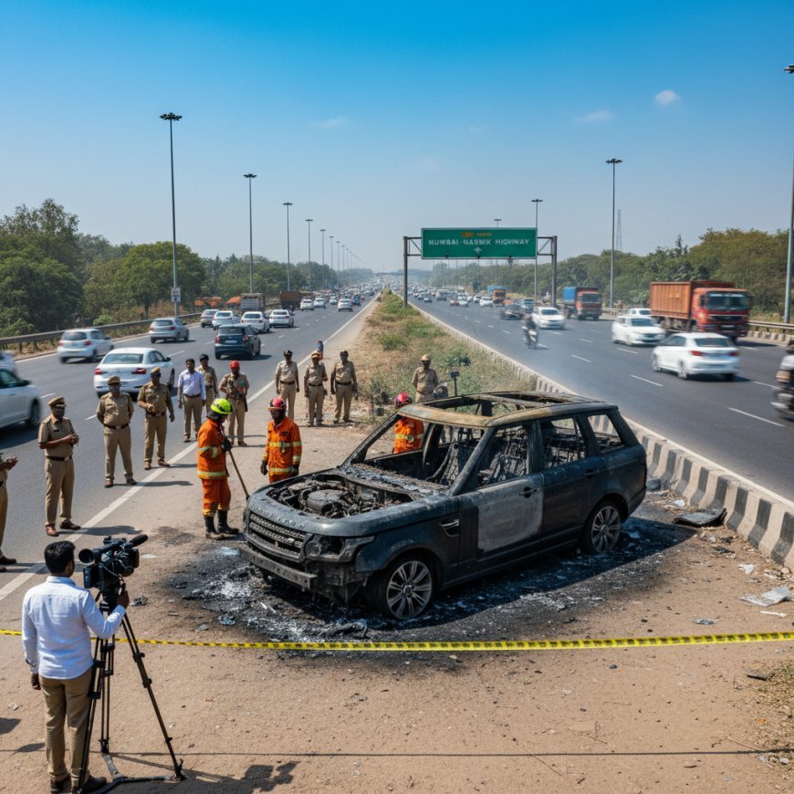 नाशिकमध्ये भाजप खासदाराच्या ४ कोटींच्या रेंज रोव्हरला आग, कोळसा