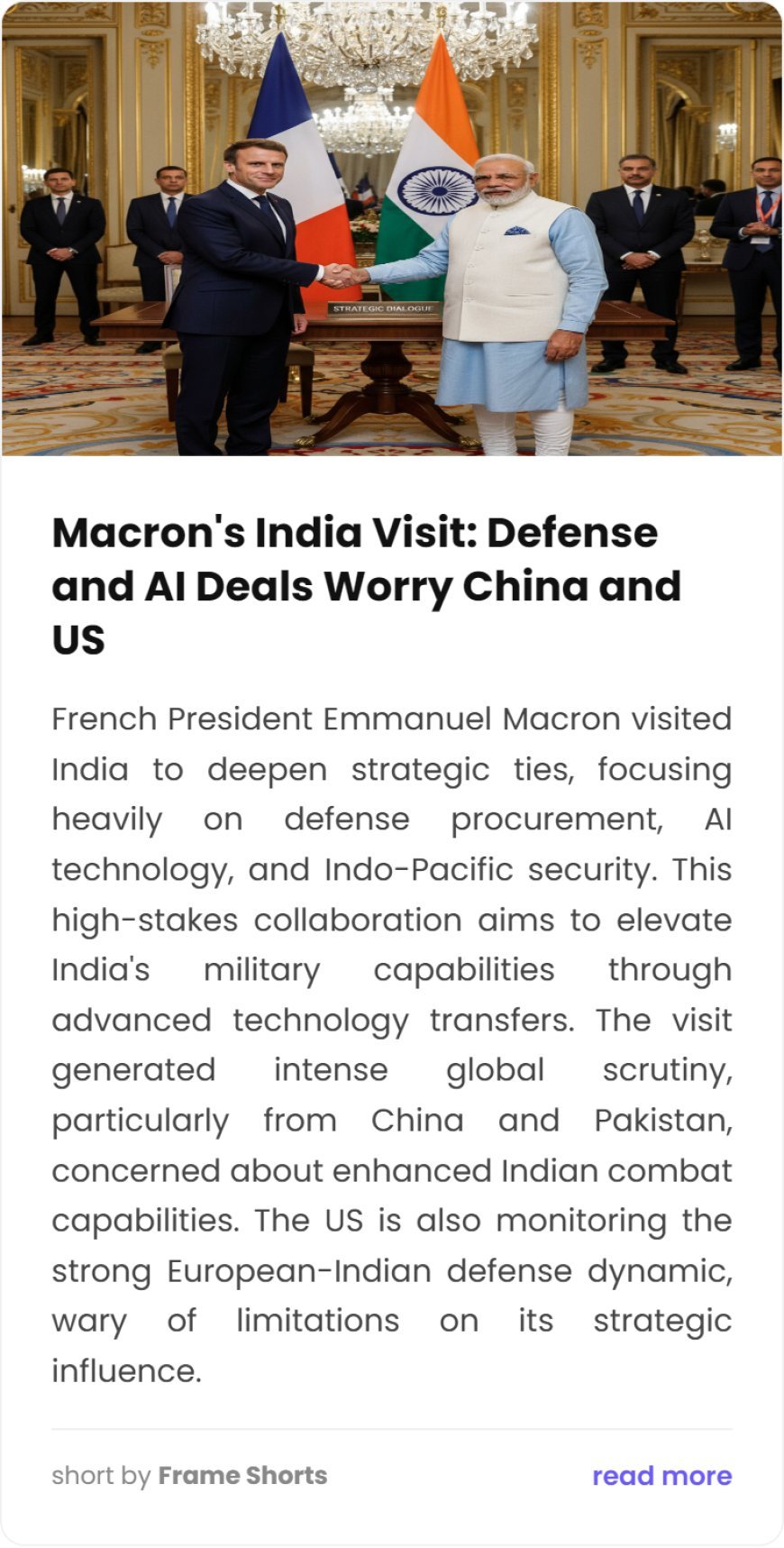 Macron's India Visit: Why China, Pakistan, and the US Are Watching