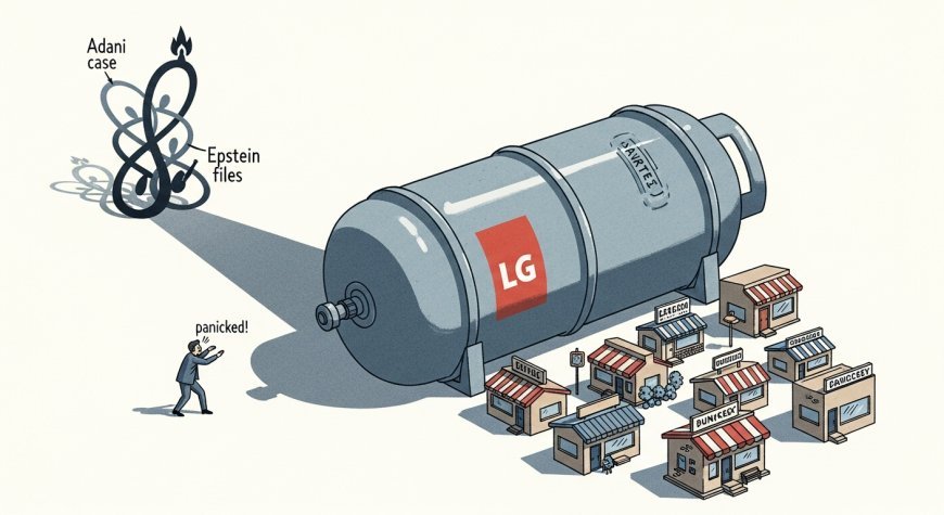 LPG संकट पर राहुल का मोदी पर हमला: 'PM घबराए'