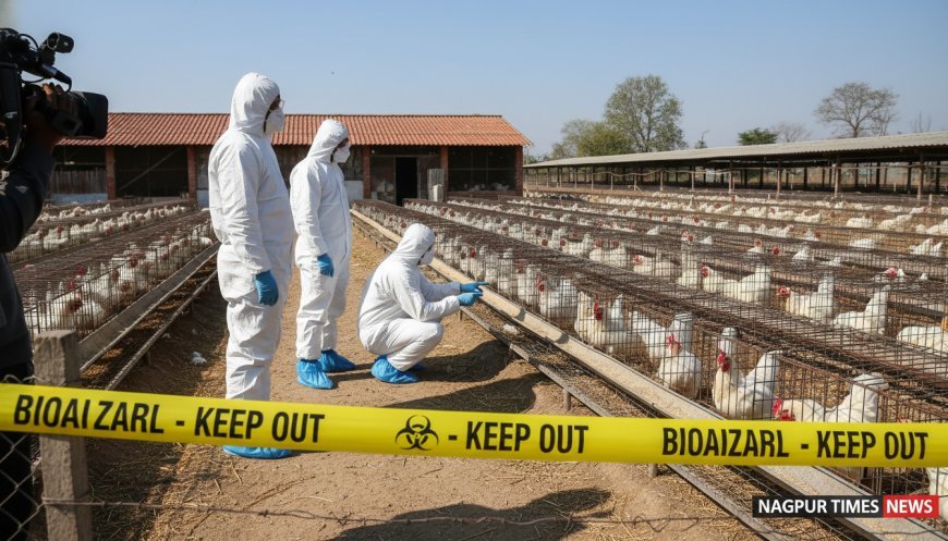 नागपुर में बर्ड फ्लू का कहर: 1000 मुर्गियों की रातों-रात मौत