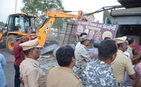 छत्रपती संभाजीनगर महानगरपालिकेची अतिक्रमणविरोधी मोठी कारवाई; 144 अतिक्रमणे हटवली.