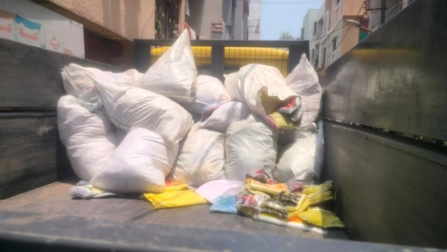 प्लास्टिक विक्रेत्यांवर मनपाची सलग तिसऱ्या दिवशी धडक कारवाई.