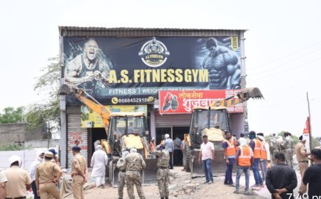 Encroachments Demolished Along Sukhna River Bank in Chhatrapati Sambhajinagar.