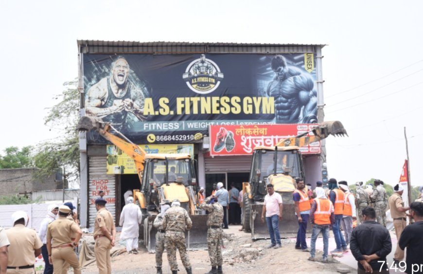 Encroachments Demolished Along Sukhna River Bank in Chhatrapati Sambhajinagar.