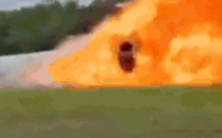 Two Dead as Private Gulfstream Jet Crashes, Bursts Into Flames During Emergency Lan ding in Dominican Republic.