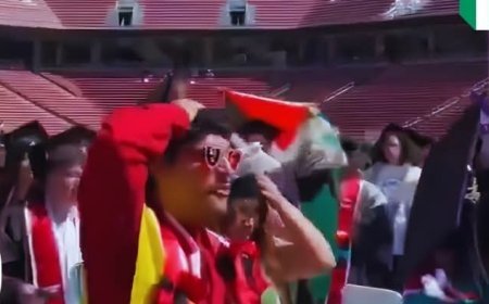Over 200 Stanford Students Walk Out During Google CEO Sundar Pichai’s Commencement Speech Over Israel Contract.