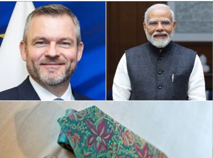 Aurangabad’s Himroo Shines Globally: PM Modi Gifts Handcrafted Tie, Pocket Square to Slovakia President.