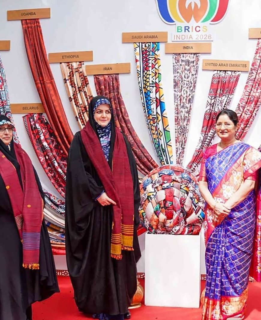 Zahra Pezeshkian Explores India’s Crafts and Culture at BRICS Bazaar