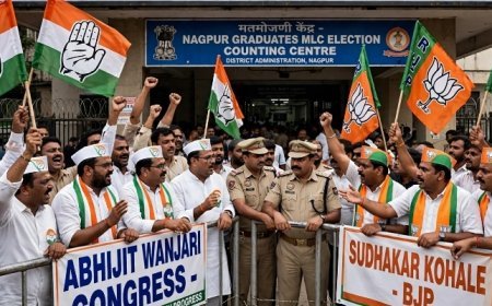 Nagpur Graduates MoLC: High Tension As Congress-BJP Workers Come Face-To-Face During Counting; Heavy Police Force Deployed Before Final Result
