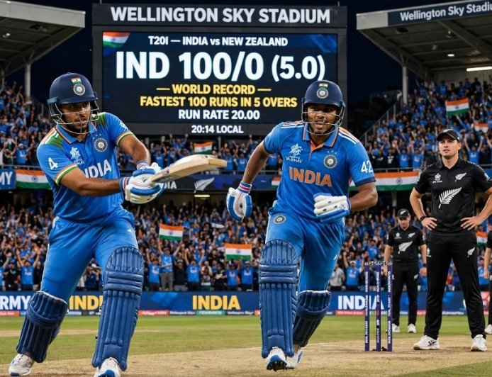 History In Wellington: India Smashes World Record For Fastest Team 100 In T20I Cricket