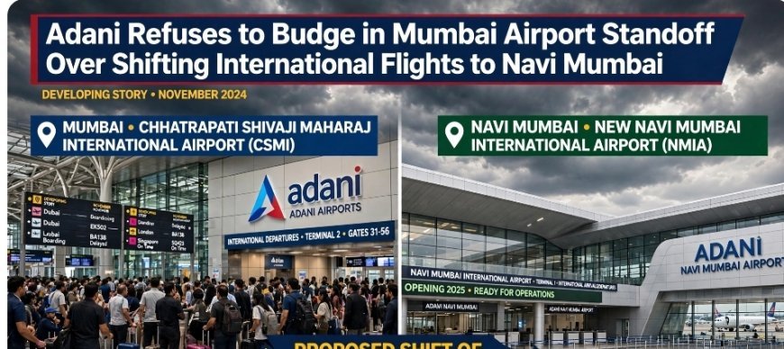 Adani Refuses to Budge in Mumbai Airport Standoff Over Shifting International Flights to Navi Mumbai