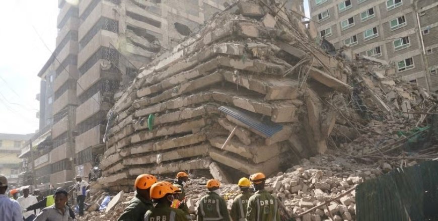 Several Feared Trapped As 18-Storey Building Under Construction Collapses In Nairobi's Eastleigh