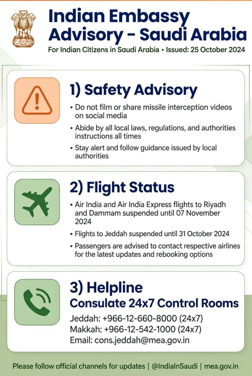 India Urges Citizens In Saudi Arabia To Stay Cautious After Houthi Missile Attacks, Warns Against Filming Interceptions