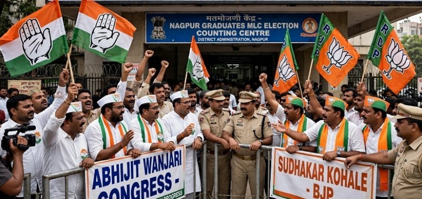 Nagpur Graduates MoLC: High Tension As Congress-BJP Workers Come Face-To-Face During Counting; Heavy Police Force Deployed Before Final Result